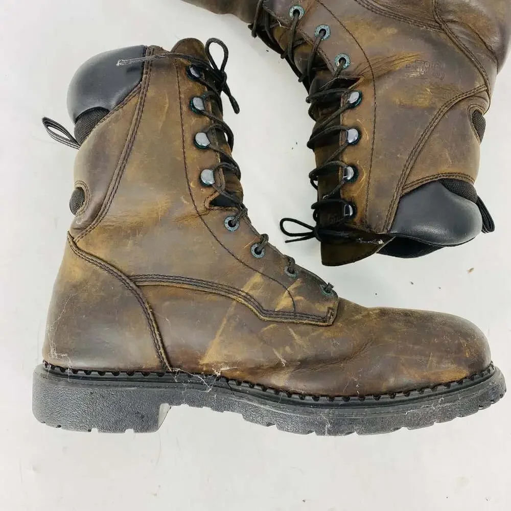 Red Wing DynaForce Men's Work Boots 12 Brown Leather Oil Resistant USA Tall
